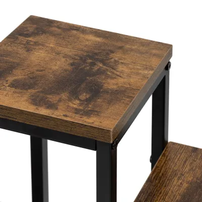 Kovový stojan na kvety 67 cm SPRINGOS GA0210 tmavo hnedý