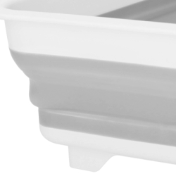 Odkvapkávač na riad skladací 36x31x12 cm SPRINGOS HA5198 šedo-biely