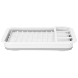 Odkvapkávač na riad skladací 36x31x12 cm SPRINGOS HA5198 šedo-biely