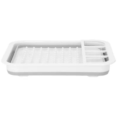 Odkvapkávač na riad skladací 36x31x12 cm SPRINGOS HA5198 šedo-biely