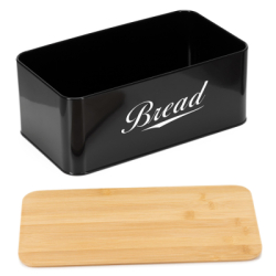 Chlebník s bambusovým vekom SPRINGOS KI0164 čierny