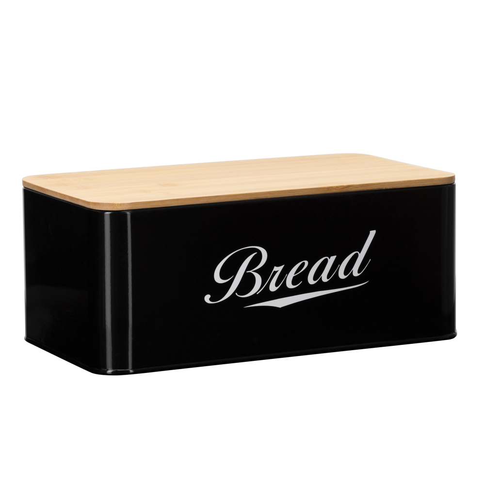 Chlebník s bambusovým vekom SPRINGOS KI0164 čierny