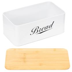 Chlebník s bambusovým vekom SPRINGOS KI0165 biely