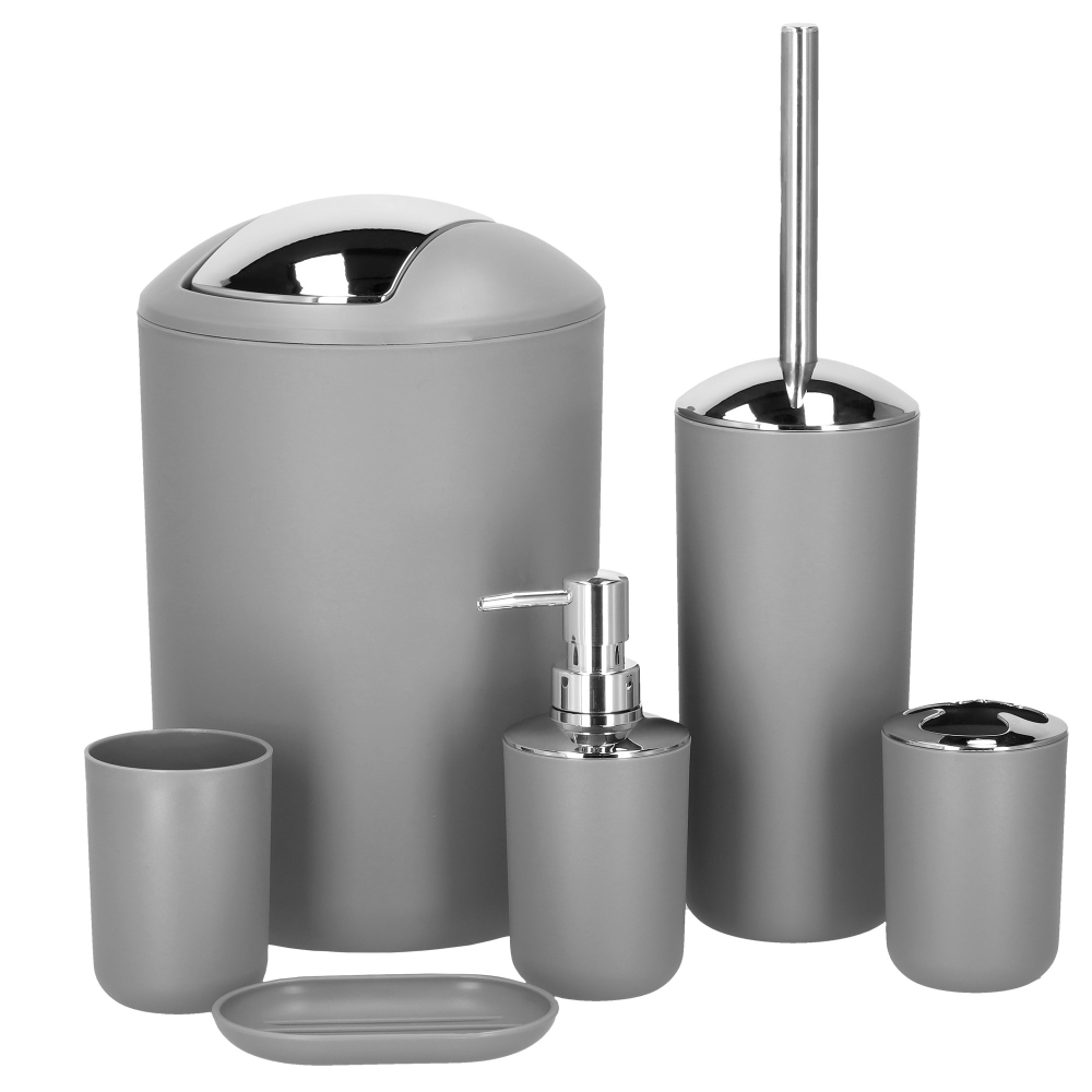 Kúpeľňový set 6v1 SPRINGOS HA1112 sivý