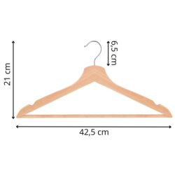 Drevené ramienka 30 ks SPRINGOS HG0086 prírodný
