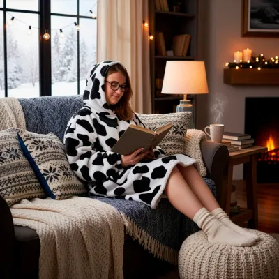 Mikinová deka SPRINGOS HA7570 bielo-čierna