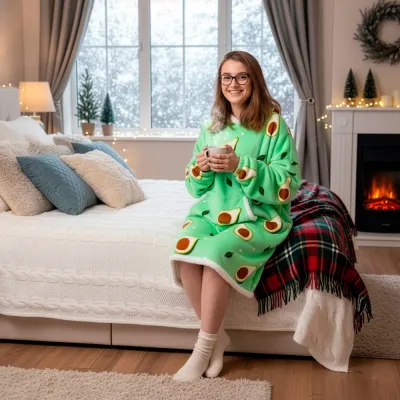 Mikinová deka Oversized SPRINGOS HA7571 Avokádo