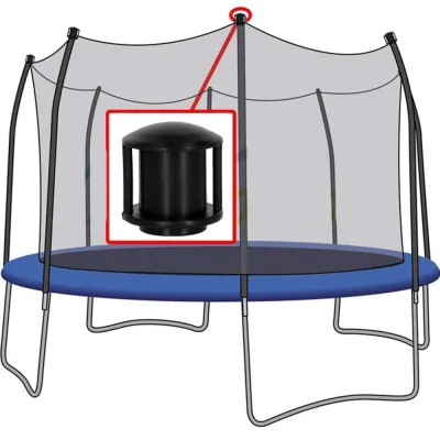 Koncovka na tyč trampolíny SPRINGOS TPC-02 čierna