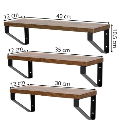Polica na stenu sada 3 ks SPRINGOS HF0049