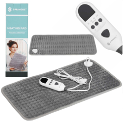Vyhrievacia podložka elektrická 30x60 cm SPRINGOS HA7565 sivá
