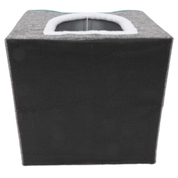 Domček pre mačku s brmbolcom SPRINGOS PA1085 sivý