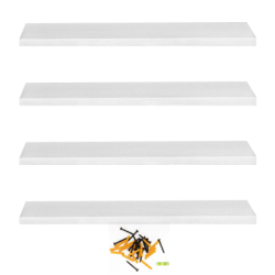 Polica na stenu sada 4 ks SPRINGOS HF0052 biele