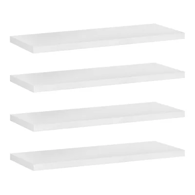 Polica na stenu sada 4 ks SPRINGOS HF0052 biele