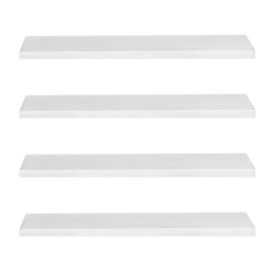 Polica na stenu sada 4 ks SPRINGOS HF0052 biele