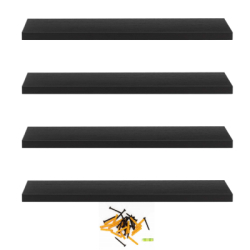 Polica na stenu sada 4 ks SPRINGOS HF0053 čierne