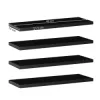Polica na stenu sada 4 ks SPRINGOS HF0053 čierne