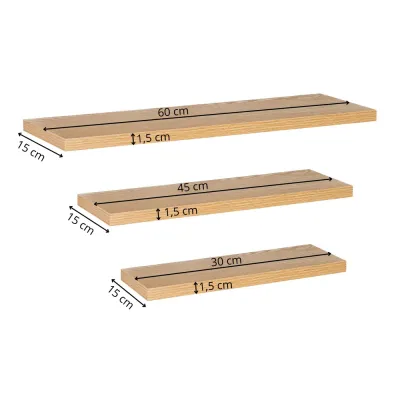 Polica na stenu sada 3ks SPRINGOS HF0054