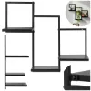 Nástenná polica sada 3 ks SPRINGOS HF0055 čierna