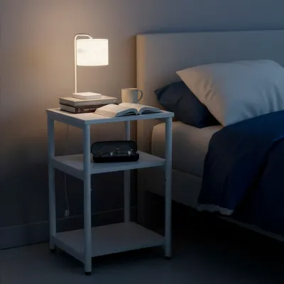 Nočný stolík SPRINGOS HF0065 biely