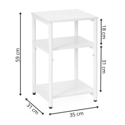 Nočný stolík SPRINGOS HF0065 biely