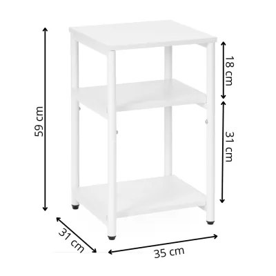 Nočný stolík SPRINGOS HF0065 biely