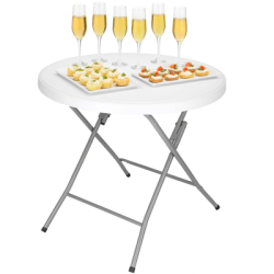 Cateringový stôl skladací 80x74,5 cm SPRINGOS GF0111 biely