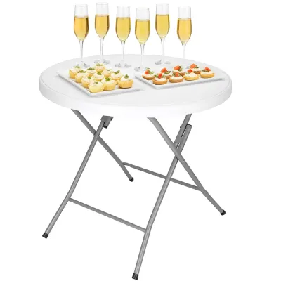 Cateringový stôl skladací 80x74,5 cm SPRINGOS GF0111 biely