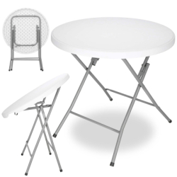 Cateringový stôl skladací 80x74,5 cm SPRINGOS GF0111 biely