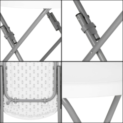 Cateringový stôl skladací 80x74,5 cm SPRINGOS GF0111 biely