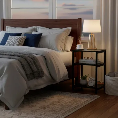 Nočný stolík SPRINGOS HF0063 čierny