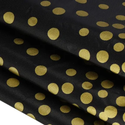 Obrus na stôl 272x137 cm vodeodolný SPRINGOS PS0049 čierny so zlatými bodkami