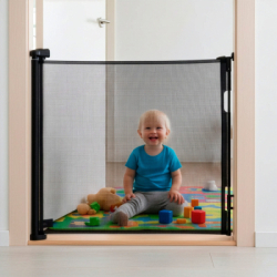 Bezpečnostná zábrana rolovacia 162x86 cm SPRINGOS HA7525 čierna