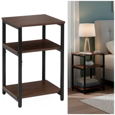 Nočný stolík SPRINGOS HF0062 tmavo hnedý