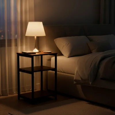 Nočný stolík SPRINGOS HF0062 tmavo hnedý