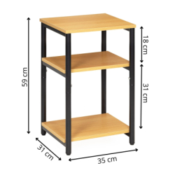 Nočný stolík SPRINGOS HF0064 svetlo hnedý