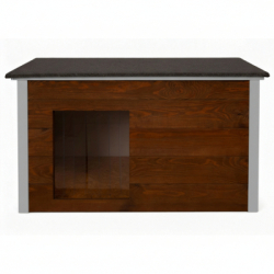 Zatepletá búda pre psa 106x72x67 cm DECHLAND BP06 hnedo-šedá