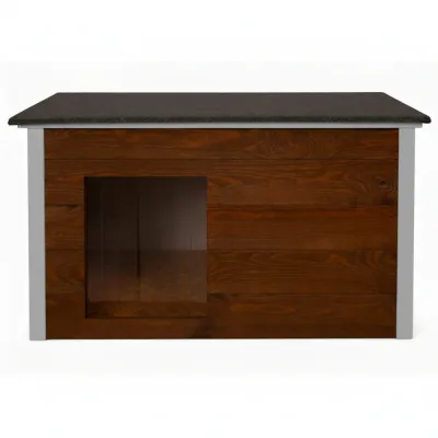 Zatepletá búda pre psa 106x72x67 cm DECHLAND BP06 hnedo-šedá