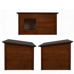 Zatepletá búda pre psa 106x72x67 cm DECHLAND BP06 hnedá