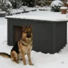 Zatepletá búda pre psa 106x72x67 cm DECHLAND BP06 sivá