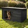 Zatepletá búda pre psa 106x72x67 cm DECHLAND BP06 sivá