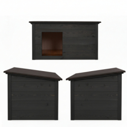 Zatepletá búda pre psa 106x72x67 cm DECHLAND BP06 sivá