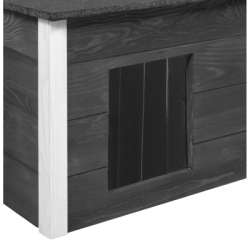 Zatepletá búda pre psa L 77x55x51 cm DECHLAND BP09 sivo-biela