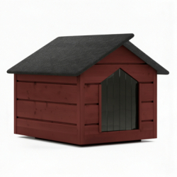 Zatepletá búda pre psa L 80x64x61 cm DECHLAND BP011 mahagón