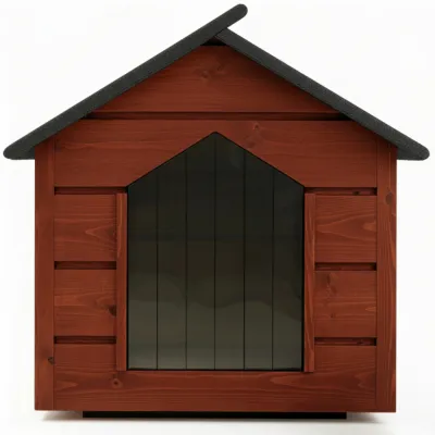 Zatepletá búda pre psa L 80x64x61 cm DECHLAND BP011 mahagón