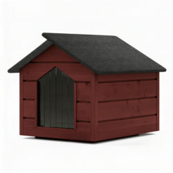 Zatepletá búda pre psa L 80x64x61 cm DECHLAND BP011 mahagón