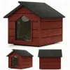 Zatepletá búda pre psa L 80x64x61 cm DECHLAND BP011 mahagón