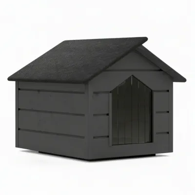 Zatepletá búda pre psa L 80x64x61 cm DECHLAND BP011 sivá