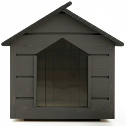 Zatepletá búda pre psa L 80x64x61 cm DECHLAND BP011 sivá