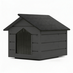 Zatepletá búda pre psa L 80x64x61 cm DECHLAND BP011 sivá