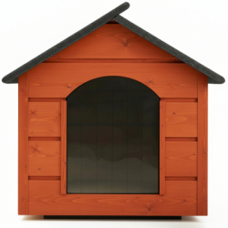 Zatepletá búda pre psa L 80x64x61 cm DECHLAND BP011 teak